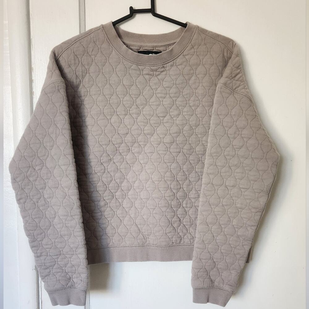 Roots Crewneck Pullover Gray Cotton Sweater women small